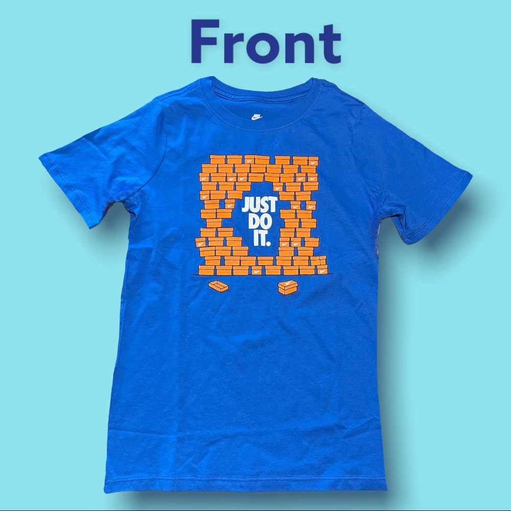 Nike “Just Do it" blue/orange T-shirt for boys
